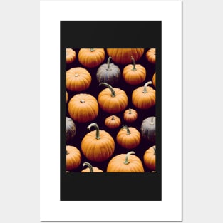 Halloween Pumpkins Pattern, model 3 Posters and Art